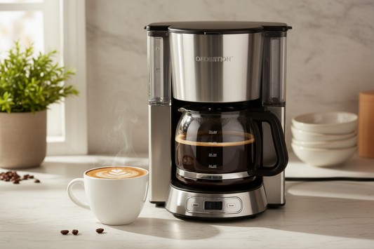 Coffee maker in kitchen setting