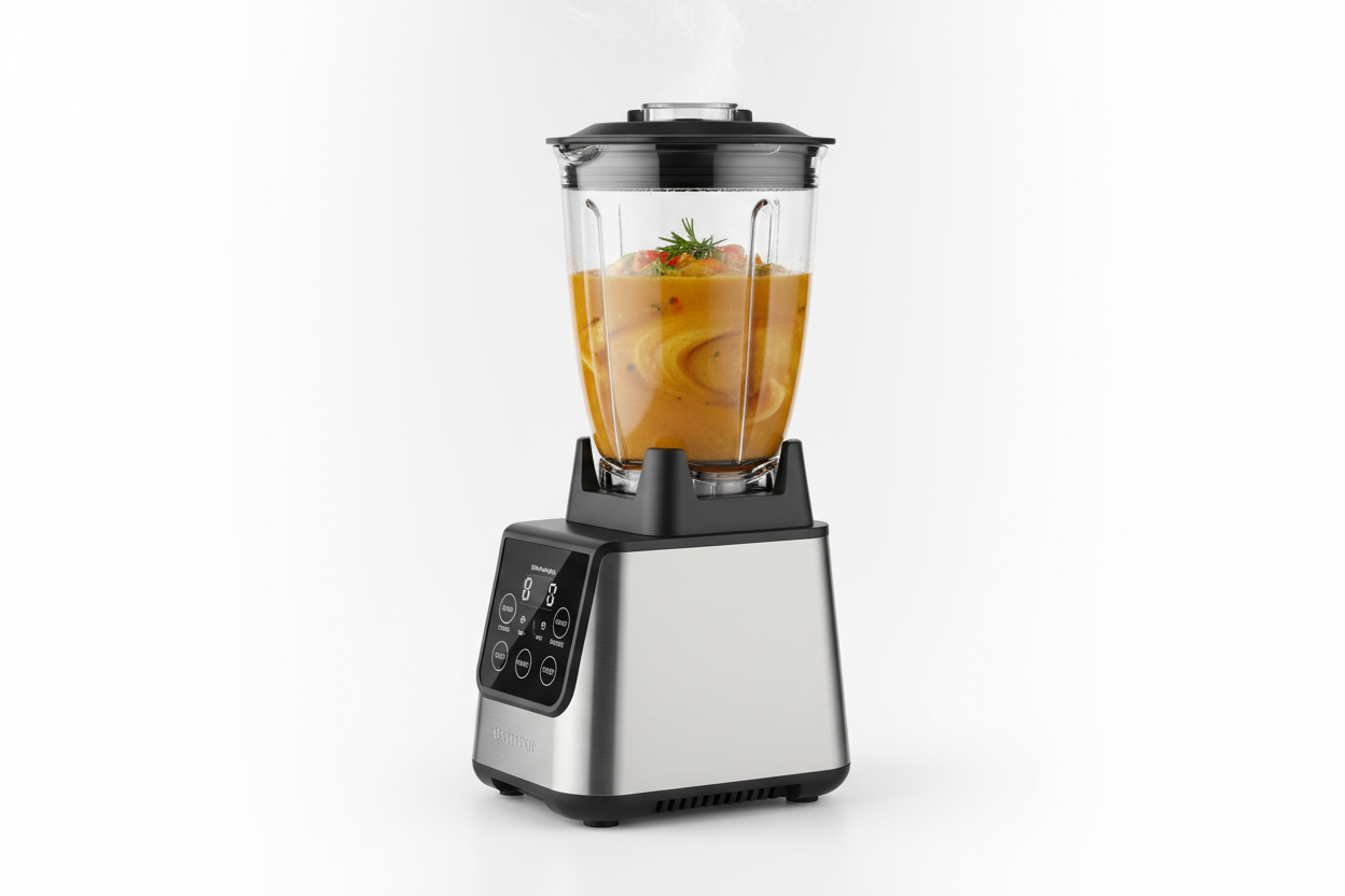Soup-making blender side view